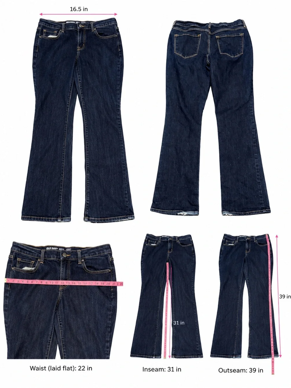 Old Navy Curvy Profile Women’s Size 8 Regular Dark Wash Bootcut Stretch Jeans